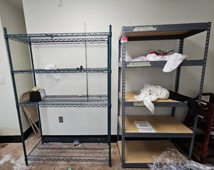lot 9016 image: Industrial Shelving Units - Set of 2