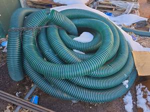 lot 2528 image: 4-inch Green Corrugated Drainage Pipe - Approx 100ft Roll