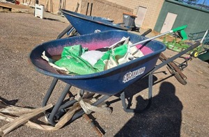 lot 2571 image: Excavator Steel Wheelbarrow
