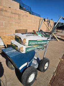 lot 2579 image: Heavy Duty Field Chalk Line Marker Cart