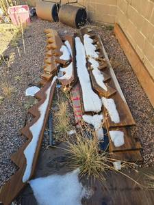lot 2584 image: Lot of 6ft Wood Stair Treads