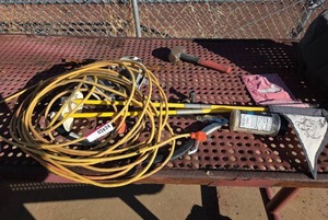 lot 2624 image: Assorted Lot W Extension Power Cord, Hand Saw and More