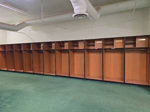 lot 2702 image: Section Of (11) Professional Wood Sports Locker Set