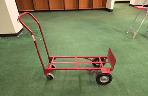 lot 2703 image: Red Steel Hand Truck Dolly