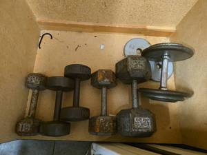 lot 2755 image: Bulk Lot of Assorted Size Dumbell Weights