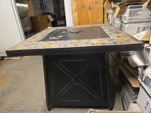lot 6705 image: Gas Fire Pit with Mosaic Top