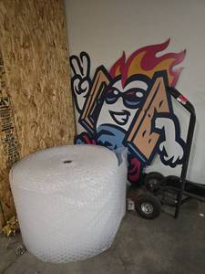 lot 6715 image: Chair Dolly, Bubble Wrap And Signage