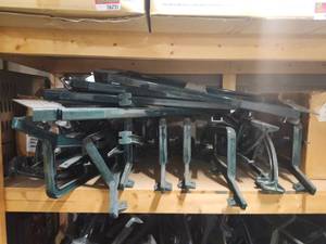 lot 6735 image: Stadium Seat Brackets and Hardware Set
