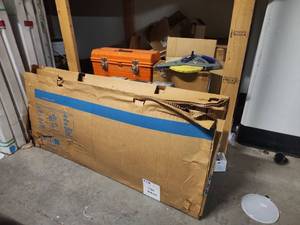 lot 6751 image: Assorted Lot W 200ft Measuring Tape, Electrical Panels, Kimball Midwest Storage Box, and More