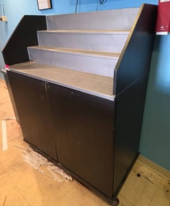 lot 9042 image: Multi-Level Display Case with Storage