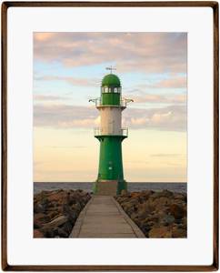 lot 151810 image: Natural Wood 16x20 Picture Frame, Display 12x16 Photo with Mat or 16x20 Without Mat, Solid Walnut Wood Poster Frame with Plexiglass, Wall Hanging Display