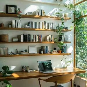 lot 151815 image: Retails for $120 ROGMARS 36 Inches Long Walnut Floating Shelves,Rustic Solid Wood Farmhouse Wall Shelves with Invisible Brackets for Bathroom, Living Room, Bedroom, Kitchen Set of 4