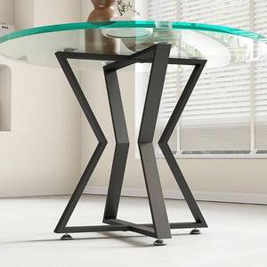 lot 151830 image: 28 Inch Modern Table Base Metal Pedestal Dinning Table Legs with Suction Cups, Commercial Heavy Duty Restaurant Desk Base for Marble,Glass,Wood Top for Home,Kitchen,Coffee Table (Black, 30)