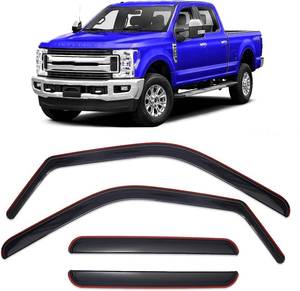 lot 251317 image: in-Channel Window Rain Guards for Truck Ford F250 F350 F450 F550 1999-2016 Super Duty Crew Cab,Window Deflectors,Vent Shades,Extra Durable Vent Visors, Full Size Car Accessories-4PCS