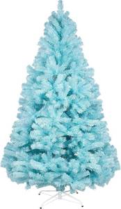 lot 251339 image: Retails for $110 9FT 2,300 Tips Artificial Christmas Pine Tree Fake Xmas Spruce Trees Holiday Decoration with Metal Stand Easy Assembly for Outdoor and Indoor Decor Blue
