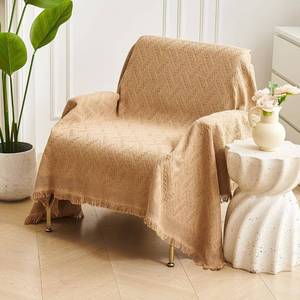 lot 251356 image: AIVIA Slipper Chair Cover Sheet Blanket, Reversible Anti Slip Throw Cushion Covers for Armless Chair Recliner Armchair Ottomans Furniture Decorations Protector Slipcover Tablecloth (Khaki, 51 x 71 )