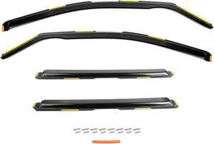 lot 351416 image: 4Pcs All Weather Rain Guards Wind Deflectors for Chevy Silverado 2500HD 3500HD Crew Cab 2020-2025 2024 2023 2022 2021 in-Channel Wind Rain Sun Protection
