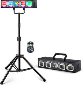 lot 351433 image: Retails for $161 DJ Light with Stand, Pro 6 in 1 DMX & Sound Activated Laser Show Machine with Disco Ball Lights, RGBW & UV Strobe Party Lights with Dj Light Stand for Home Party Gig Bar Stage Lighting