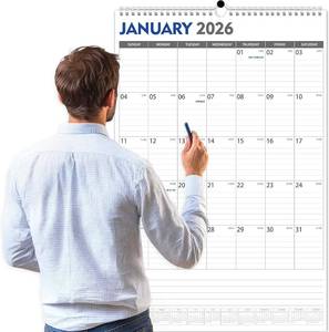 lot 351448 image: GuassLee Extra Large Wall Calendar 2026-2027, 20x 30 Gaint Vertical Wall Calendar 2026, Jan. 2026 to Jun. 2027, 18-Month Paper Hanging Planner Wall with Julian Date for Office Home Planning