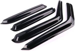 lot 351458 image: Window Visor Compatible with 1995-2005 GMC Jimmy Chevrolet Blazer 1996-2001 Oldsmobile Bravada 1998-2001 GMC Envoy, Dark Smoke Tint Acrylic Rain Sun Guard Wind Vent Air Deflector by IKON MOTORSPORTS