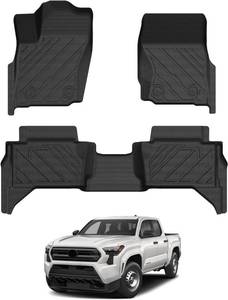 lot 451825 image: Floor Mats for Toyota Tacoma 2024 2025 2026 Double Cab Auto Tran(Not fit Hybrid), All Weather Floor Mat for Tacoma Accessories, Heavy Duty Tacoma TRDSRSR5limited Car Mats, Car Accessories