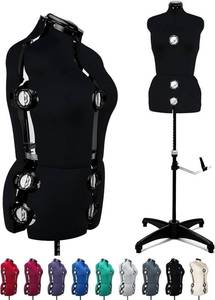 lot 451849 image: Retails for $160 BHD BEAUTY Black 13 Dials Female Fabric Adjustable Mannequin Dress Form for Sewing, Mannequin Body Torso with Tri-Pod Stand, Up to 70 Shoulder Height (Medium)