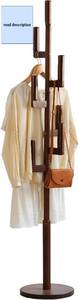 lot 351451 image: Bamboo Cactus Coat & Clothes Rack Stand, Standing Freestanding Clothing Racks with 6 Hooks for Adults & Kids, Heavy Duty Modern Entryway Living Room Bedroom Corner Coat Rack