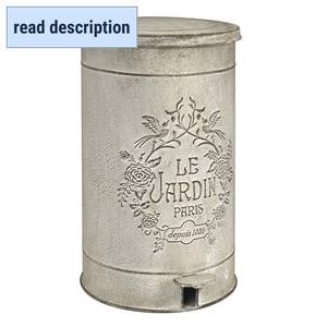 lot 451839 image: Retro Outdoor Trash Can with Lid 17L4.5 Gallon Waste Container with Pedal Garbage Poop Bin Kitchen Waste Bins Touchless Bathroom Garbage Can Room Park Garden Decor