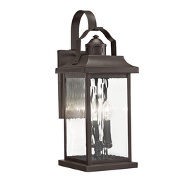 lot 4281 image: Kichler Linford 3-light Outdoor Wall Porch Sconce Lantern Olde Bronze 39457