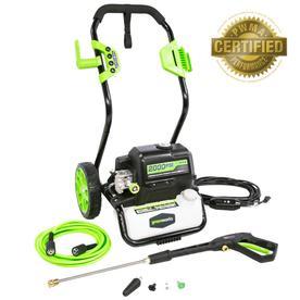 lot 4291 image: Greenworks 2000-PSI 1.2-Gallon-GPM Water Electric Pressure Washer