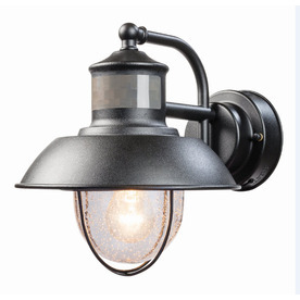 lot 4370 image: Secure Home Sh-4227-mb Nautical 9.4-in H Matte Black Motion Activated Outdoor