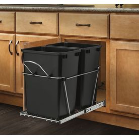 lot 4401 image: Rev-A-Shelf 35-Quart Plastic Pull Out Trash Can