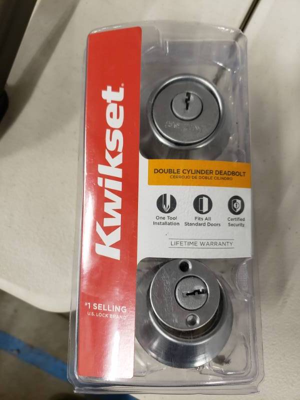 lot 4408 image: Kwikset 96650-495 Security Double Cylinder Deadbolt (c5)