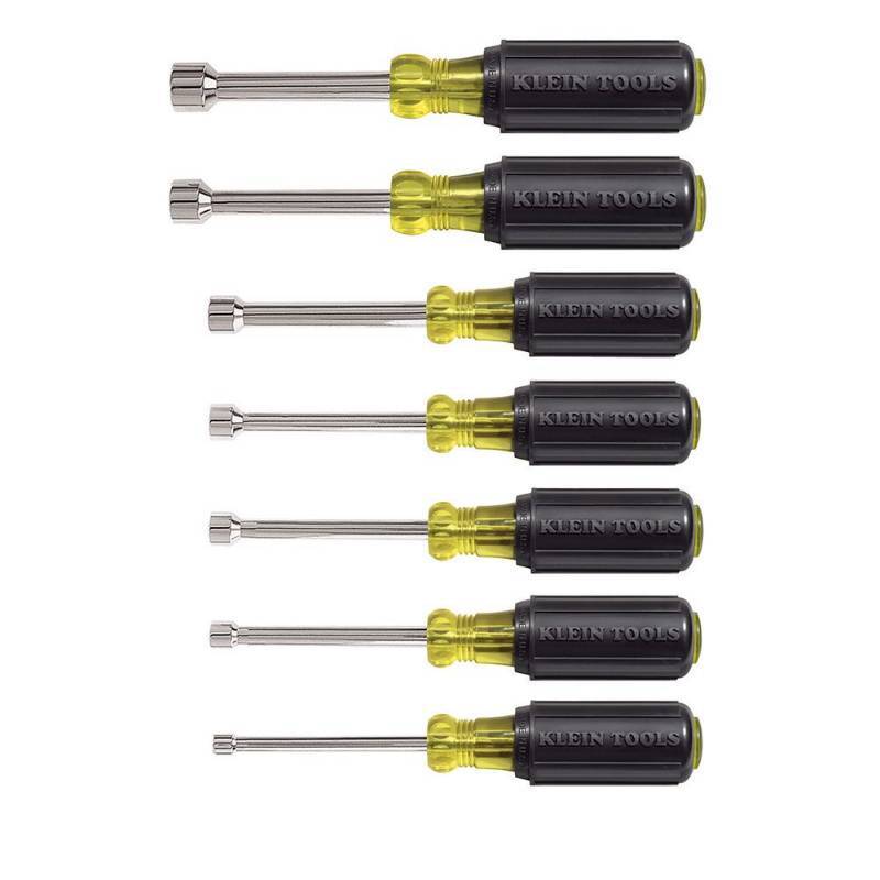 lot 4412 image: Klein Tools - 7 Piece Nut Driver Set Cushion Grip - 631-sen - Free Shipping