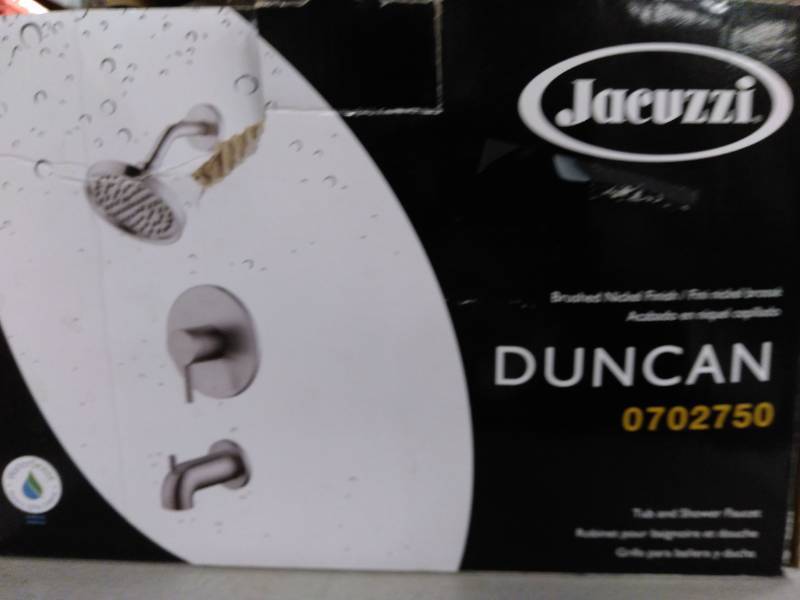 lot 4497 image: jacuzzi Duncan brushed nickel tub and shower faucet