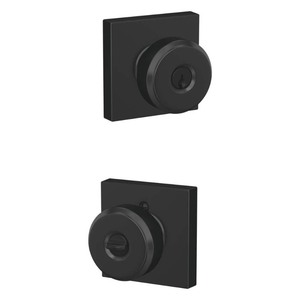 lot 4253055 image: Bowery Matte Black Keyed Entry Door Knob with Collins Trim MSRP $33.97