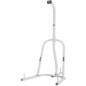 lot 4253071 image: Everlast Single Station Heavy-Duty Punching Bag Stand, Powder-Coated Steel, 100 lb Capacity, White MSRP $160.00