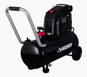 lot 4253084 image: 8 Gal. 150 PSI Portable Electric Oil-Free Horizontal Hotdog Air Compressor with Rubber Wheels and 1-Quick Coupler MSRP $189