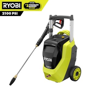 lot 4253090 image: 2100 PSI 1.2 GPM Cold Water Corded Electric Pressure Washer with Foamer MSRP $199