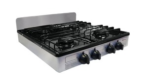lot 4253096 image: Koblenz 4 Burner Gas Stove Top PSK-400S MSRP $69.99 DAMAGED (See Pictures and Description)
