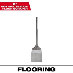 lot 4253135 image: Milwaukee 6 in. SDS-Max SLEDGE Steel Floor Scraper Bit MSRP $189.00