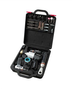 lot 42530171 image: Husky4-Pc Air Tool Kit W 12-in. Impact, 38-in. Ratchet, Die Grinder, Hammer, Sockets, Chisels, Grinding Stones (27-Pieces) MSRP $139 DAMAGED (See pictures and description)