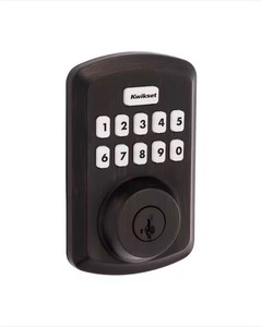 lot 42530198 image: KwiksetPowerbolt 250 10-Button Keypad Venetian Bronze Transitional Electronic Deadbolt Door Lock MSRP $72