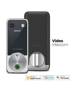 lot 42530200 image: LocklyVision 2K Video Zeno Satin Nickel Deadbolt Wifi Doorbell Smart Lock,Home Key,Night Vision,Fingerprint, SiriAlexaGoogle MSRP $386.10