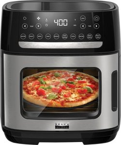 lot 1211 image: bella PRO - 12.6-qt. Touchscreen Air Fryer Pizza Oven with Rotisserie - Stainless Steel