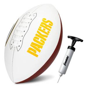 lot 1221 image: Franklin Sports NFL Green Bay Packers Autograph Football - Official Size White Panel Souvenir Football for Autographs  Signatures - NFL Team Fan Shop Memorabilia Ball for Display