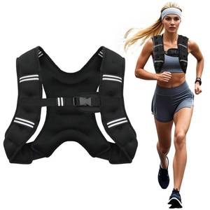 lot 1237 image: Poudee Weighted Vest, 6LB Weight Vest for Men Women, Body Weight Vests Adjustable with Reflective Stripe for Strength Training, Running, Training Workout, Jogging, Walking - 6LB