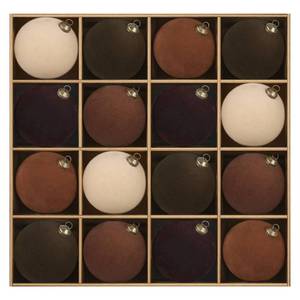lot 1262 image: JORNOY 16-Pack Velvet Christmas Ornaments Ball, Large Flocked Ornaments for Christmas Tree - Shatterproof Decorative Hanging Baubles for Christmas Decor Party (Brown, 3.12Inch)