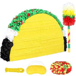 lot 1273 image: A 27 Large Taco Pi�ata for Birthday Party Decoration �� Vibrant Cinco de Mayo, Taco Bout a Party, Mexican Theme Bash Taco Tuesday