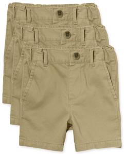 lot 2027 image: The Childrens Place Baby Boys and Toddler Boys Chino Shorts, Flax, 4T